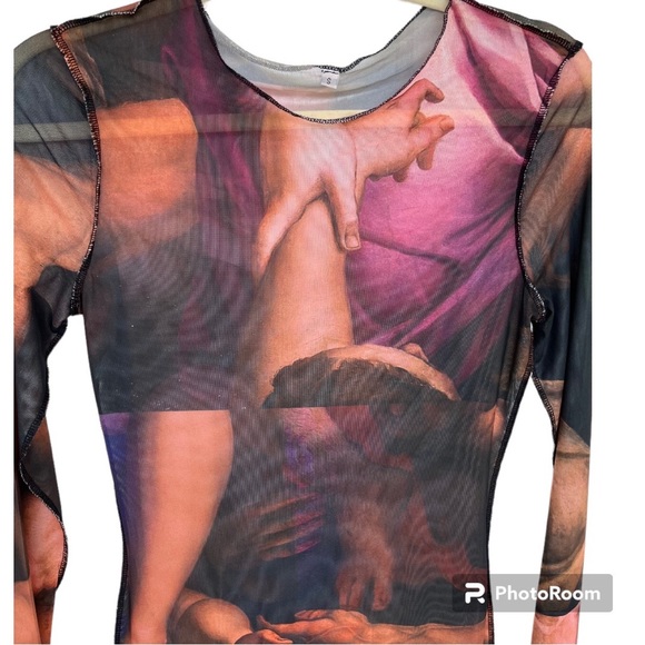 Unbranded Midi Renaissance Print Dress - NWOT - Picture 4 of 4